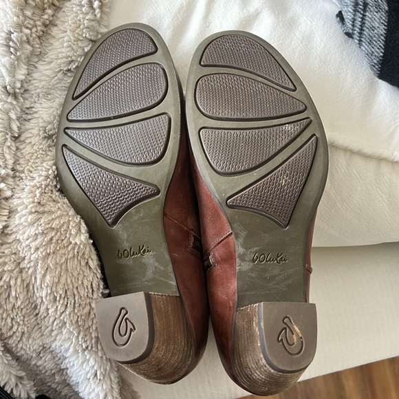 OluKai | Ho'Ohilu Women's Leather & Suede Studded Ankle Bootie in Friar Brown - Picture 9 of 9